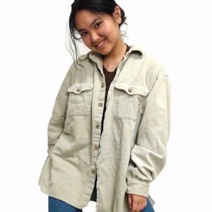 Vintage Cream Corduroy Shacket